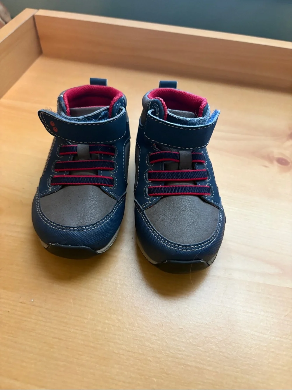 Surprize by Stride Rite Dallas Boots Navy/Charcoal Toddler 5